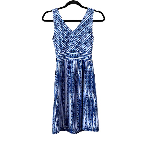 Anthropologie Maeve Lazuli Aztec Dress Size 2 - Picture 9 of 11